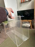 Vintage plexiglas rek voor kranten/boeken/platen., Huis en Inrichting, Woonaccessoires | Krantenbakken en Lectuurbakken, Ophalen