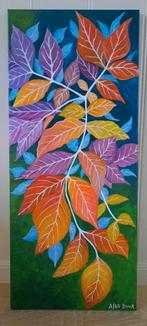 Nieuw handgeschilderd schilderij met bladeren, Ophalen of Verzenden