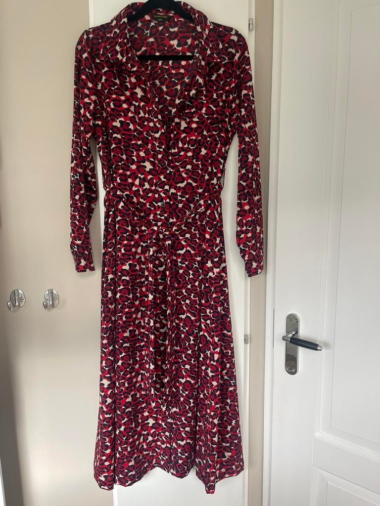 COLOURFUL REBEL rood / zwarte  panterprint maxi jurk maat M, Maat 38/40 (M), Ophalen of Verzenden, Zo goed als nieuw, Rood