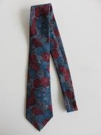 Michelsons of London zijde stropdas blauw met rode bloemen, Blauw, Ophalen of Verzenden, Zo goed als nieuw, Met patroon