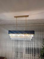 Luxe Kristallen Kroonluchter - Modern Goud voor Eetkamer, Huis en Inrichting, Lampen | Kroonluchters, Ophalen of Verzenden, Zo goed als nieuw