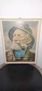 Vintage lijst zeeman met pijp - Jaren '60 icoon, Verzamelen, Retro, Ophalen of Verzenden