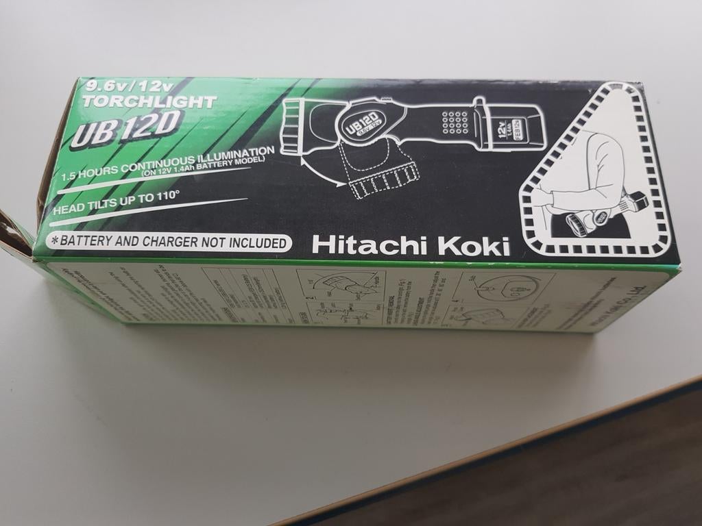 Hitachi Koki UB12D Torchlight - Nieuw in doos, Doe-het-zelf en Verbouw, Bouwverlichting, Nieuw, Lamp, Minder dan 50 watt, Ophalen