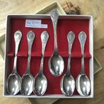 Koningin Wilhelmina 1898-1923 6x zilveren theelepels 11 cm, Verzamelen, Koninklijk Huis en Royalty, Ophalen of Verzenden, Zo goed als nieuw