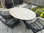 6 tuinstoelen en een tafel van zeer goede kwaliteit!, Tuin en Terras, Tuinsets en Loungesets, Ophalen, Gebruikt, Eettafel, 6 zitplaatsen