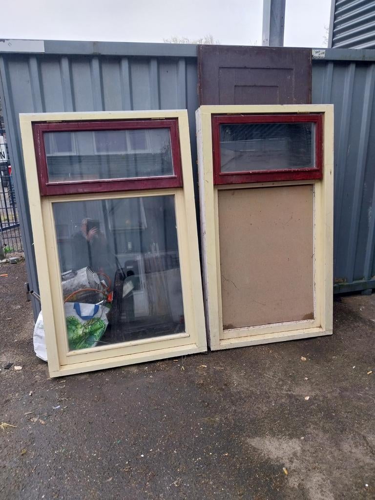 Boerderij kozijnen met thermopane, Raamkozijn, 75 tot 150 cm, Hout, Ophalen