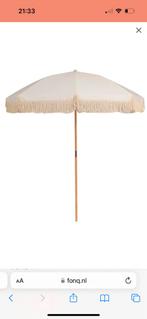 Fonq Breez Parasol Ibiza Wit met Franjes, Ophalen, Gebruikt, 2 tot 3 meter, Stokparasol
