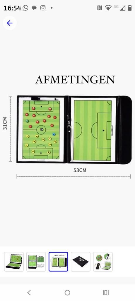 Nieuwe Voetbal Coach Board Tactiek Map met Magneten, Ophalen of Verzenden, Nieuw, Overige typen