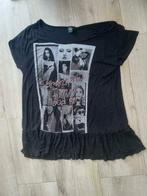 Shirt tshirt longshirt 54 56 zwart zwarte grote maten, Verzenden, Gedragen, Zwart, Shirt of Top