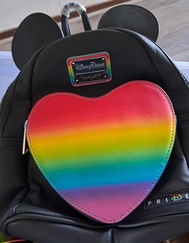 Loungefly Disneyland Pride Mickey Mouse Mini-Rugzak - Nieuw!, Ophalen, Minder dan 30 cm, Disney of Dora, Nieuw