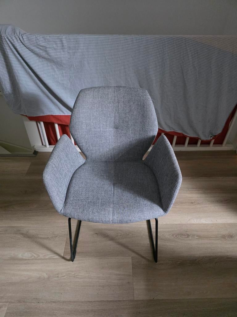 6x Goossens Manzini eetkamerstoelen met leuning, Ophalen, Zo goed als nieuw, Stof, Vijf, Zes of meer stoelen