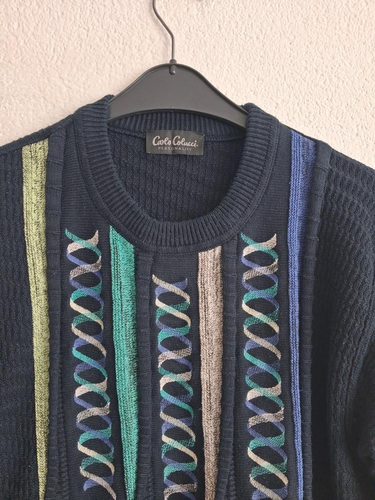 Carlo Colucci Personality Trui Maat 48 (M), Kleding | Heren, Truien en Vesten, Zo goed als nieuw, Maat 48/50 (M), Blauw, Ophalen of Verzenden