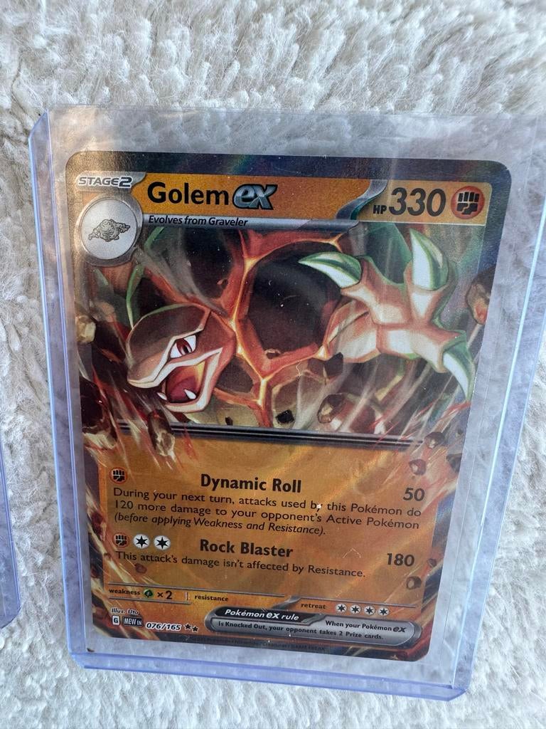 Pokémon EX/V Kaarten: Golem, Bouffalant, Enamorus, Ophalen of Verzenden, Zo goed als nieuw, Meerdere kaarten