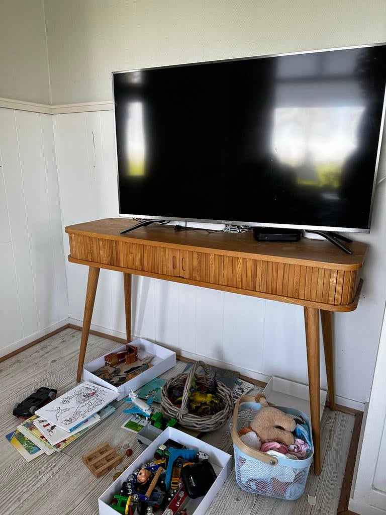 Zuiver Barbier Side Table - Eikenhout, Ophalen, 100 tot 150 cm, Eikenhout, Zo goed als nieuw