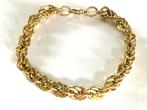 Vintage gedraaide goudkleurige touw armband, Verzenden, Gebruikt, Goud, Overige materialen