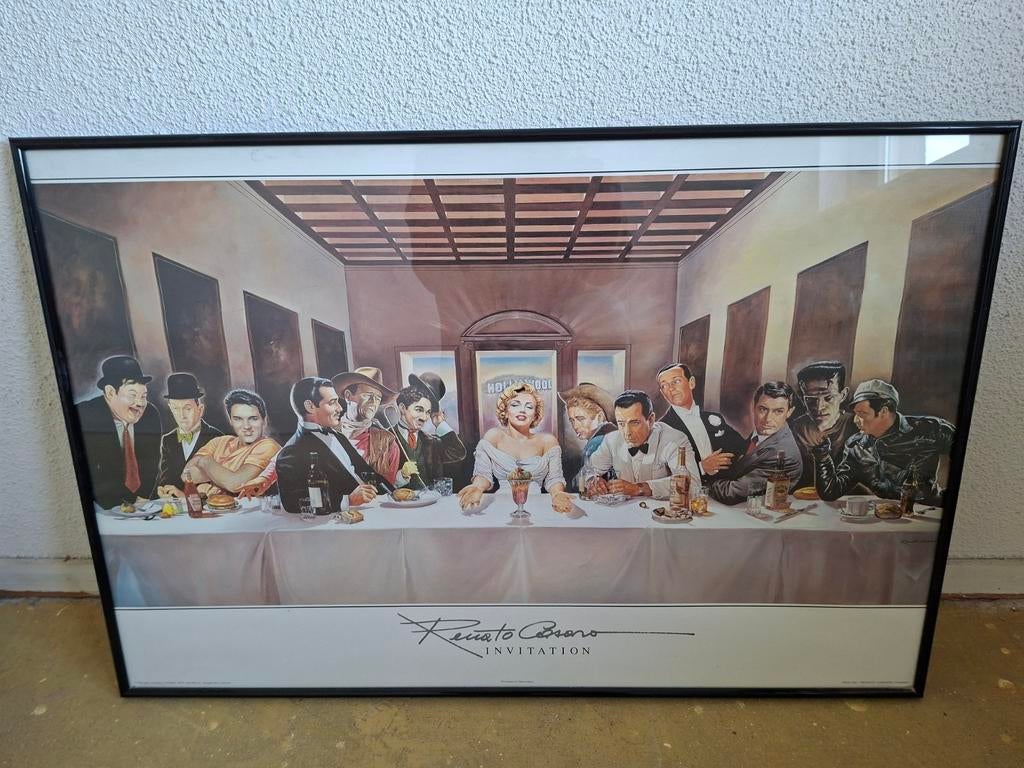 Renato Casaro 'Invitation' Hollywood Poster Ingelijst, Antiek en Kunst, Ophalen