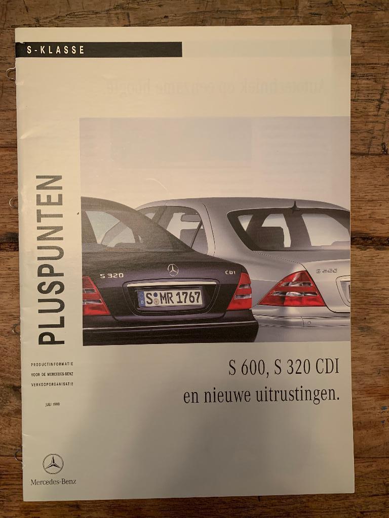 Productinformatie Mercedes-Benz S 600 & S 320 CDI W220 1999, Zo goed als nieuw, Mercedes-Benz, Mercedes, Ophalen of Verzenden