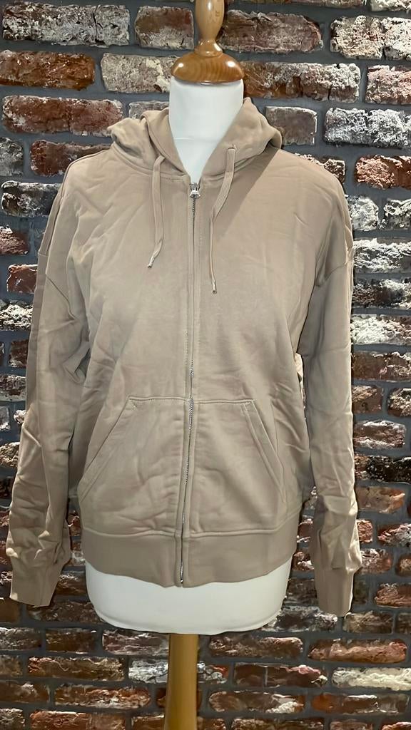 H&M sweatvest Capuchonvest size s, Ophalen of Verzenden, Zo goed als nieuw, Maat 36 (S), Beige