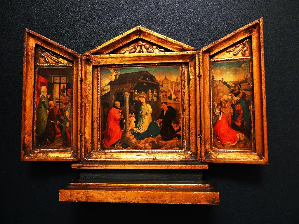 Drieluik Icoon Triptiek Bladelintriptiek Middelburg Altaar, Antiek en Kunst, Ophalen of Verzenden