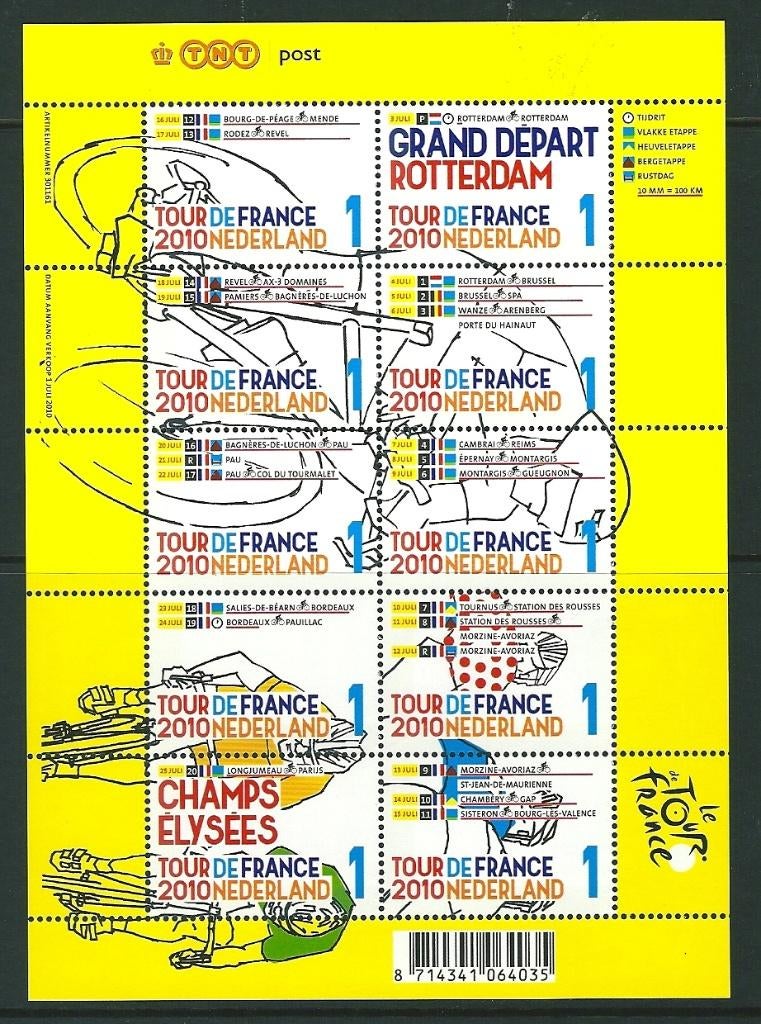 Vel tour de france no v2729, postfris, Postzegels en Munten, Postzegels | Nederland, Ophalen of Verzenden, Postfris