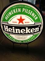 Heineken Pilsener dubbele lichtbak - 80 cm aluminium frame., Verzamelen, Biermerken, Ophalen, Gebruikt, Reclamebord, Plaat of Schild