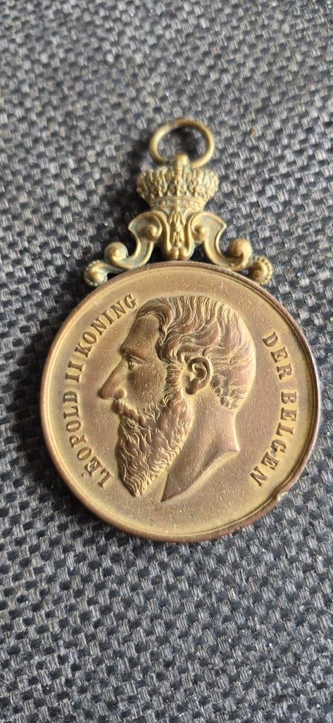 Herinneringsmedaille Leopold II België, Postzegels en Munten, Penningen en Medailles, Verzenden