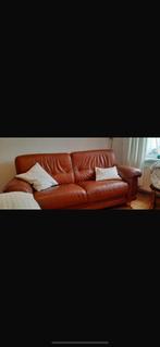 Gratis Mooi leren bankstel 2,5 en 3 zits, Ophalen of Verzenden, Zo goed als nieuw, 75 tot 100 cm