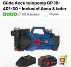 Güde Accu tuin-/waterpomp GP 18-401-30 met accu en lader, Tuin en Terras, Waterpompen, Ophalen, Zo goed als nieuw, Accu, Besproeiingspomp
