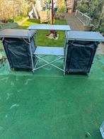 Opvouwbare campingkeuken/buffettafel met opbergruimte, Ophalen of Verzenden, Zo goed als nieuw