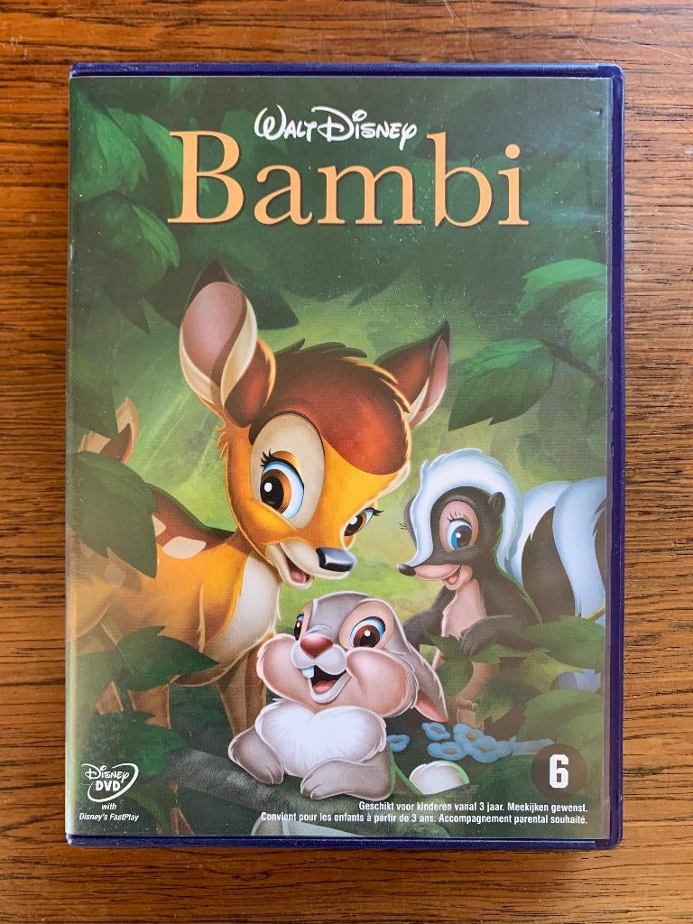 Kinderdvd, DVD Bambi Walt Disney, Alle leeftijden, Ophalen of Verzenden, Zo goed als nieuw