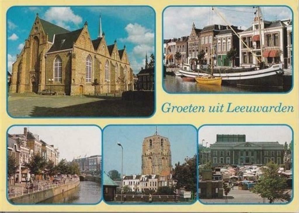 10 Ansichtkaarten Leeuwarden Oldehove /Waag/Mata Hari., Ophalen of Verzenden, 1960 tot 1980, Ongelopen, Friesland