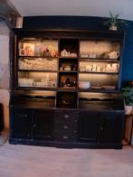 Zwarte buffetkast met verlichting, Ophalen, Gebruikt, 25 tot 50 cm, 200 cm of meer