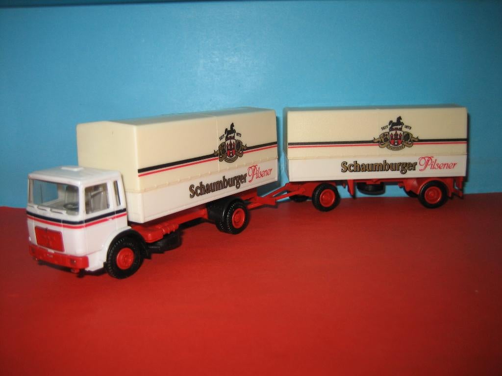 Schaumburger-Bier  MAN  combi  Herpa, Ophalen of Verzenden, Zo goed als nieuw, Bus of Vrachtwagen, Herpa