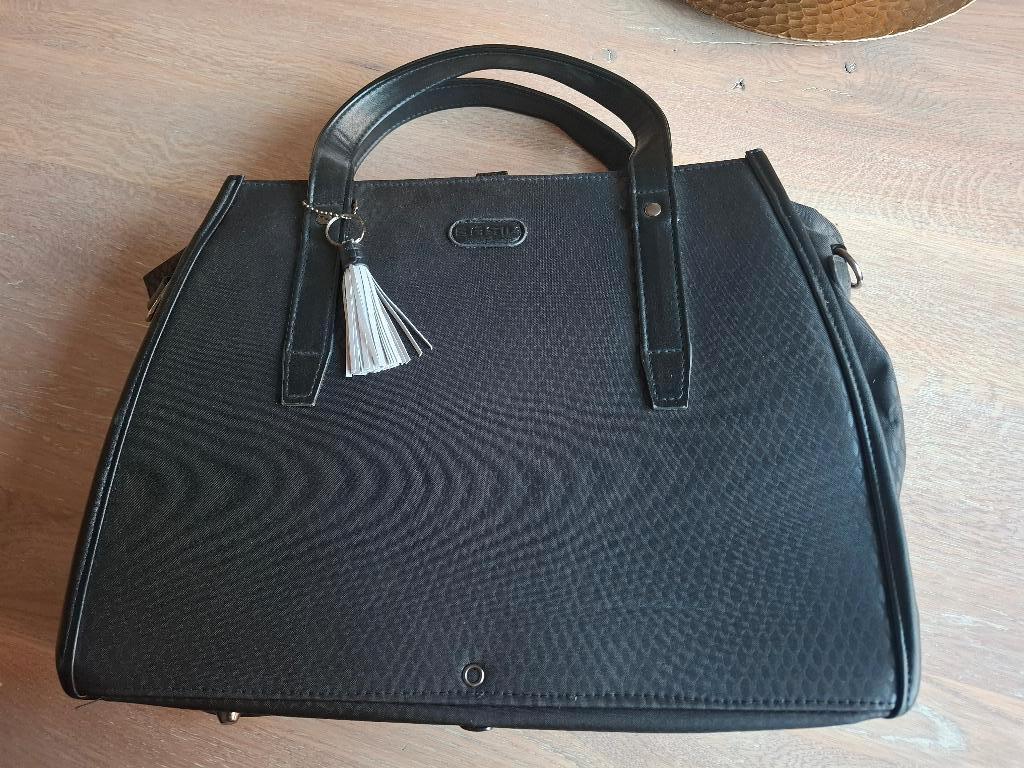 Basil fietstas zwart slangenprint 17 liter, Ophalen, Zo goed als nieuw, Basil