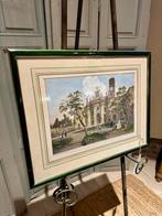 Oud schilderij, druk van basilica di Santa Croce Rome, Ophalen