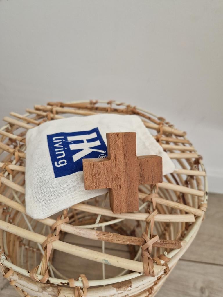 Hkliving kapstok wandhaak kruis hout nieuw, Huis en Inrichting, Wandkapstok, Nieuw, Ophalen of Verzenden, Minder dan 100 cm