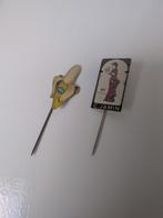 Twee speldjes banaan en 1885 c. Jamin, Ophalen of Verzenden, Zo goed als nieuw, Figuurtje, Speldje of Pin