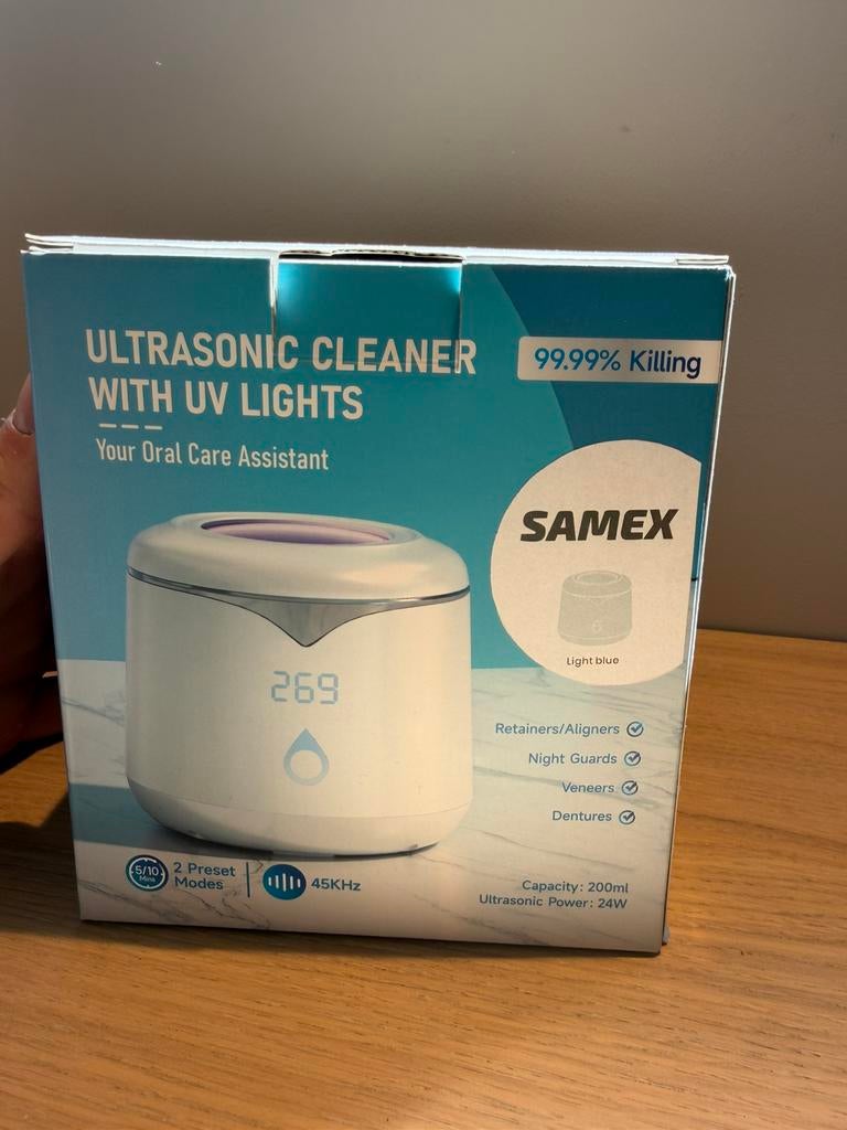 Ultrasoonreiniger, lichtblauw, nieuw, Ophalen of Verzenden, Zo goed als nieuw