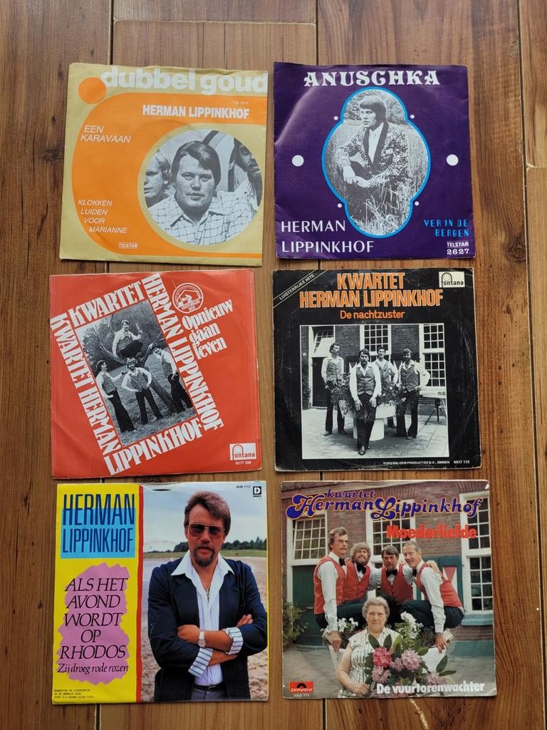 Vinyl singles herman lippinkhof, Cd's en Dvd's, Vinyl Singles, Ophalen of Verzenden, Gebruikt, Pop