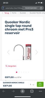 Quooker Nordic Round chroom - 1295,- nu 450,- ! 18 maanden, Minder dan 20 liter, Boiler, Ophalen of Verzenden, Minder dan 3 jaar oud