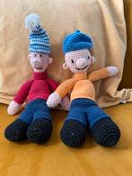 Gehaakte poppen set Bert en Ernie- Handgemaakt speelgoed, Ophalen of Verzenden, Zo goed als nieuw, Overige typen