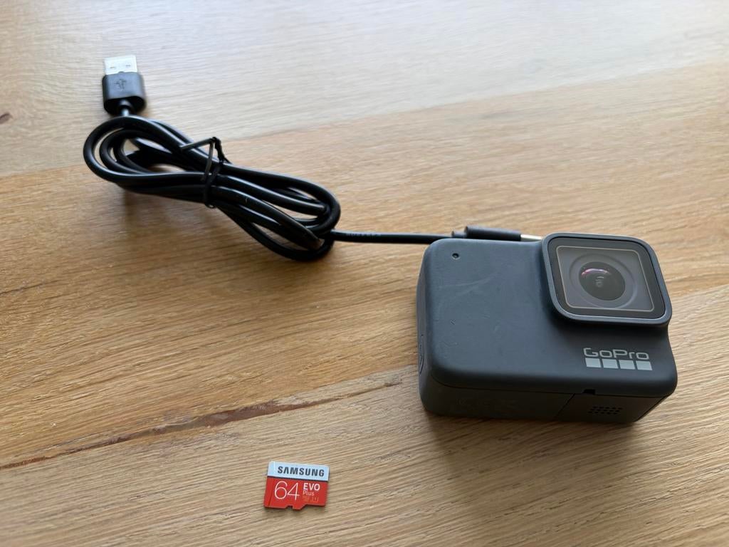 GoPro Hero 7 Silver - Zo goed als nieuw met accessoires, Audio, Tv en Foto, Actiecamera's, Ophalen, Zo goed als nieuw, GoPro
