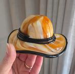 Mondgeblazen glas. decoratie hoedje / snoepschaaltje., Antiek en Kunst, Ophalen of Verzenden