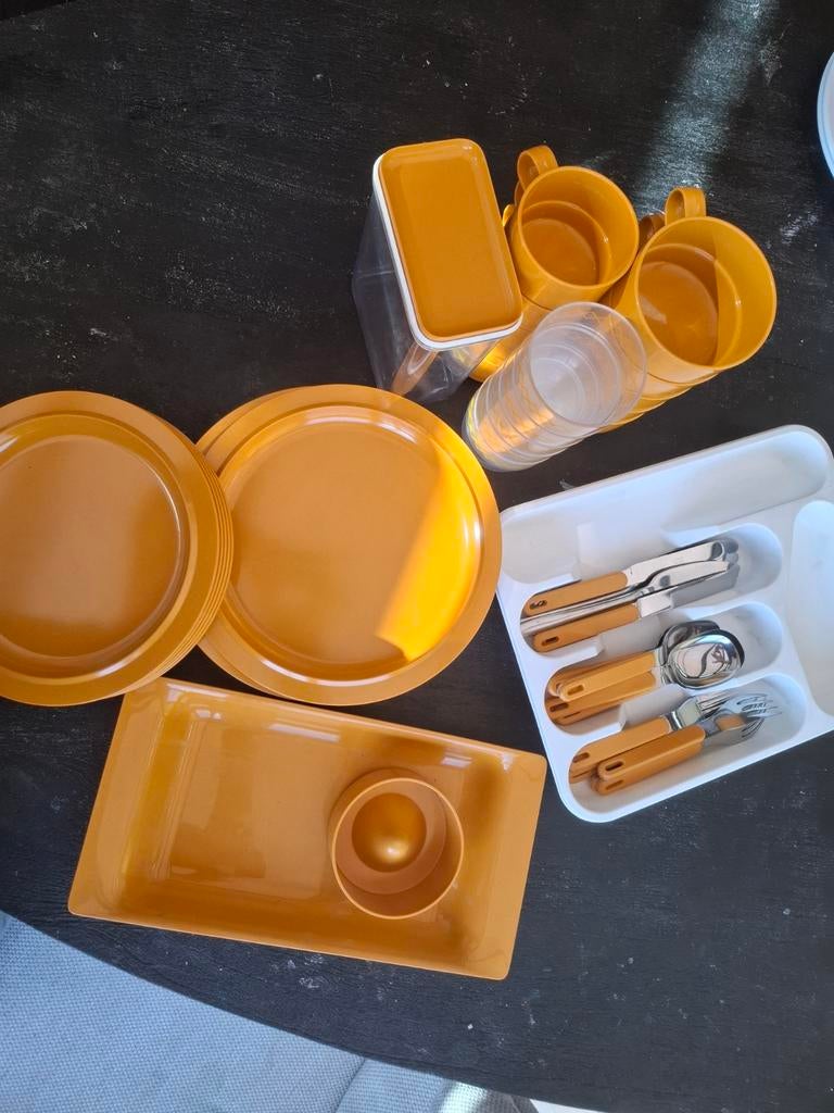 Vintage Rosti Mepal servies, Overige materialen, Gebruikt, Ophalen of Verzenden, Overige stijlen