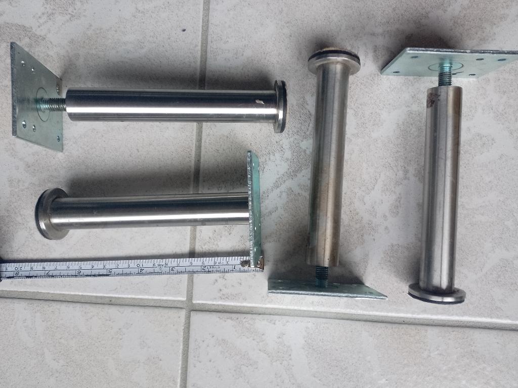 Tafelpootjes, Ophalen, Tafelpoot, RVS, Rond