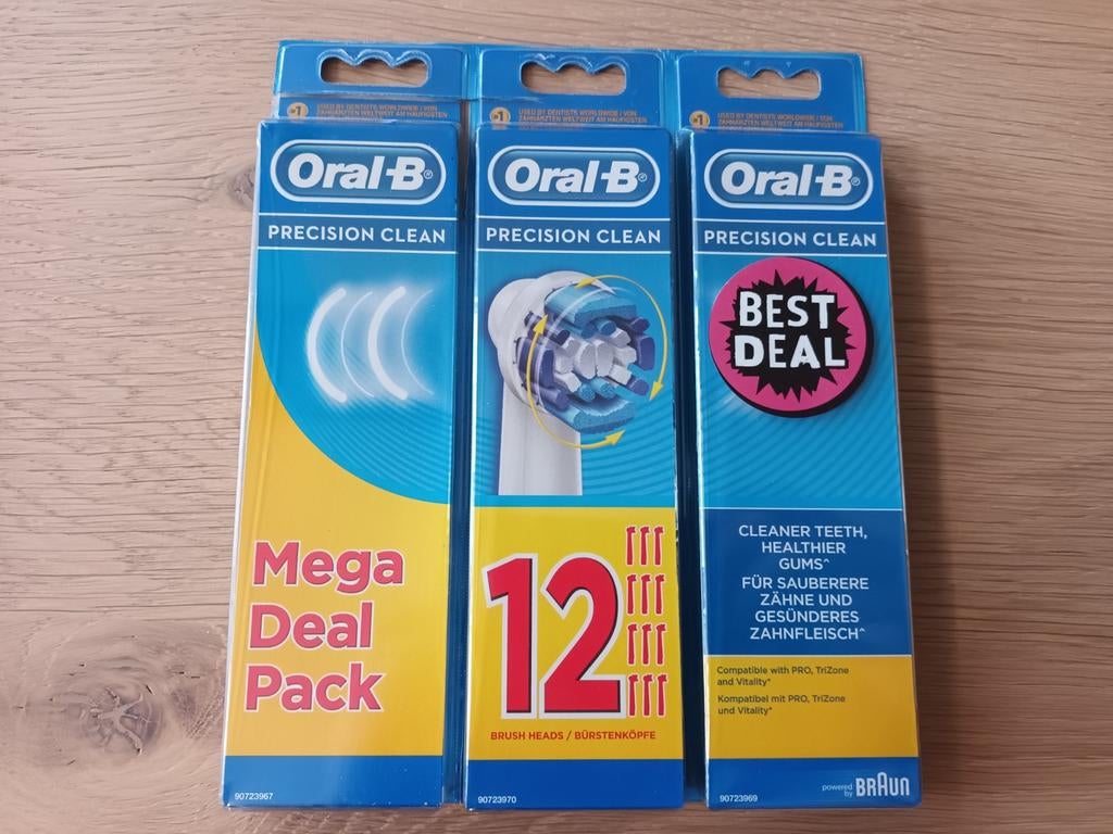 8 opzetborstels Oral-B Oral B precision clean nieuw nieuwe, Ophalen of Verzenden, Nieuw, Opzetborstel