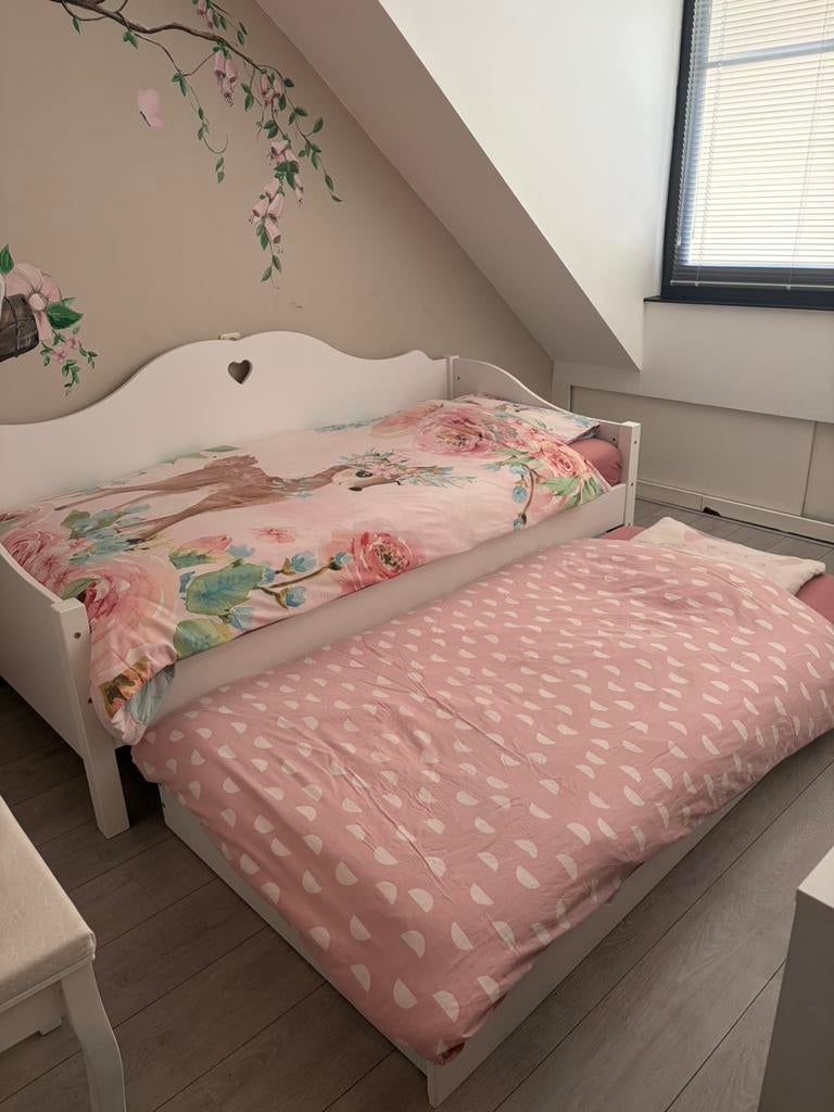 Bed+kast van merk Emma, Ophalen, 85 tot 100 cm, Zo goed als nieuw, Matras