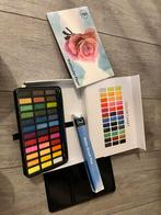 Waterverf set met 36 kleuren, penseel en papier, Ophalen of Verzenden, Nieuw, Waterverf