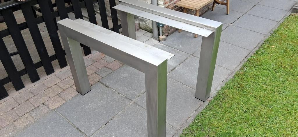 RVS tafelpoten voor binnen of buitentafel, Ophalen of Verzenden, 110 cm of meer
