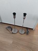 2 zilverkleurige lampenvoeten, prijs is voor beide., Huis en Inrichting, Lampen | Tafellampen, 50 tot 75 cm, Nieuw, Ophalen of Verzenden